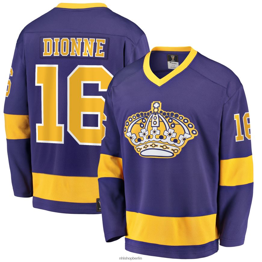 Männer NHL Lila Premier Breakaway-Spielertrikot der Los Angeles Kings mit Marcel Dionne Fanatics-Logo Kleidung BF680T264