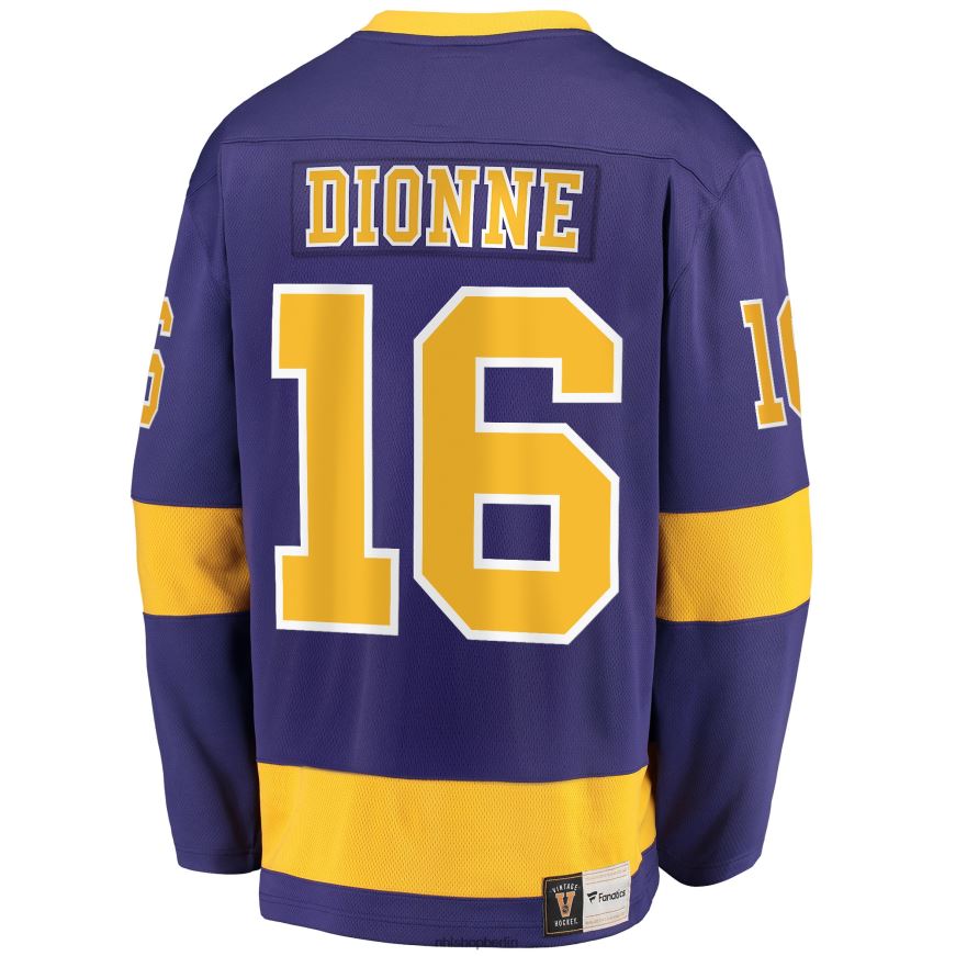 Männer NHL Lila Premier Breakaway-Spielertrikot der Los Angeles Kings mit Marcel Dionne Fanatics-Logo Kleidung BF680T264