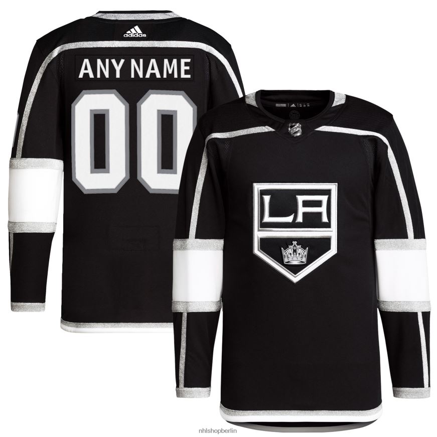 Männer NHL Los Angeles Kings Adidas Schwarz Home Primegreen Authentic Pro Custom Trikot Kleidung BF680T2263