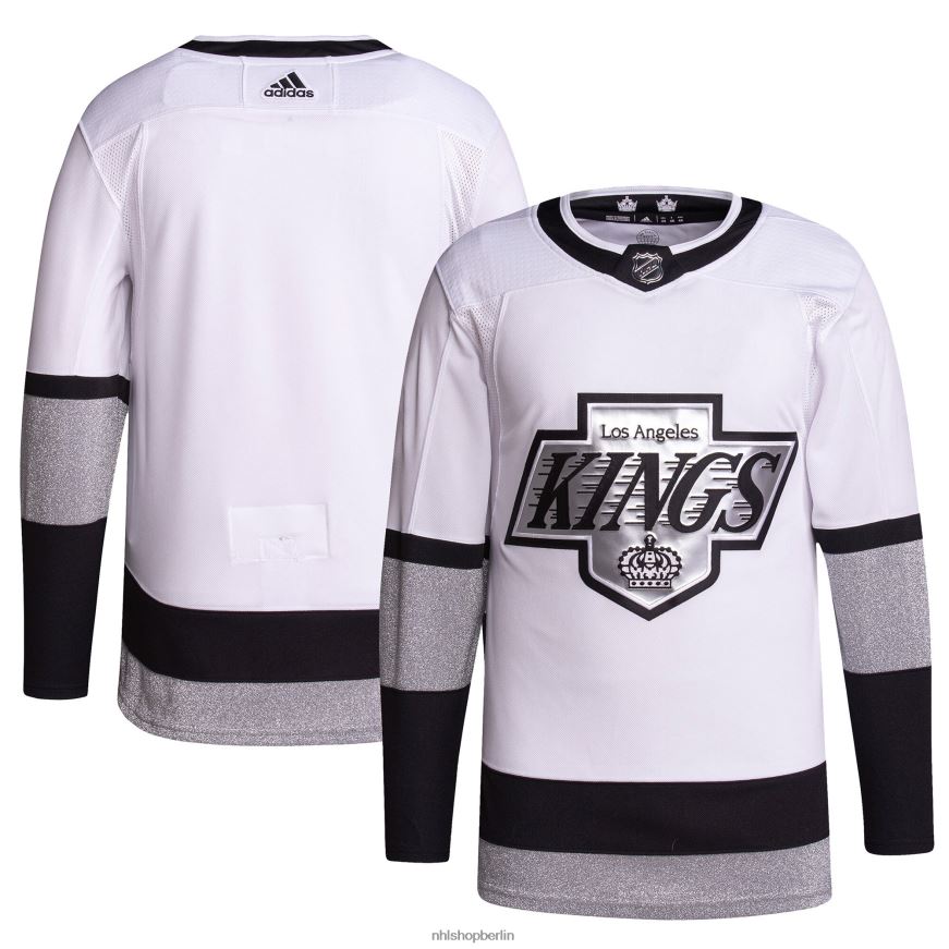 Männer NHL Los Angeles Kings Adidas Weißes 2021/22 Alternative Primegreen Authentisches Pro-Trikot Kleidung BF680T761