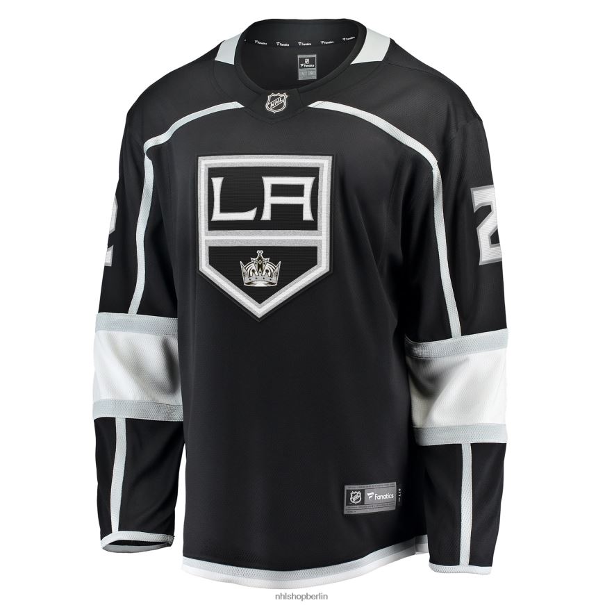 Männer NHL Los Angeles Kings Alexander Edler-Fanatiker-Heimtrikot mit Fanatics-Logo in Schwarz Kleidung BF680T2417