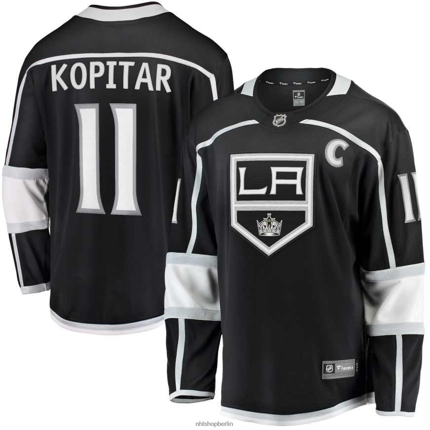 Männer NHL Los Angeles Kings Anze Kopitar Fanatics-gebrandetes schwarzes Home-Premier-Breakaway-Spielertrikot Kleidung BF680T21