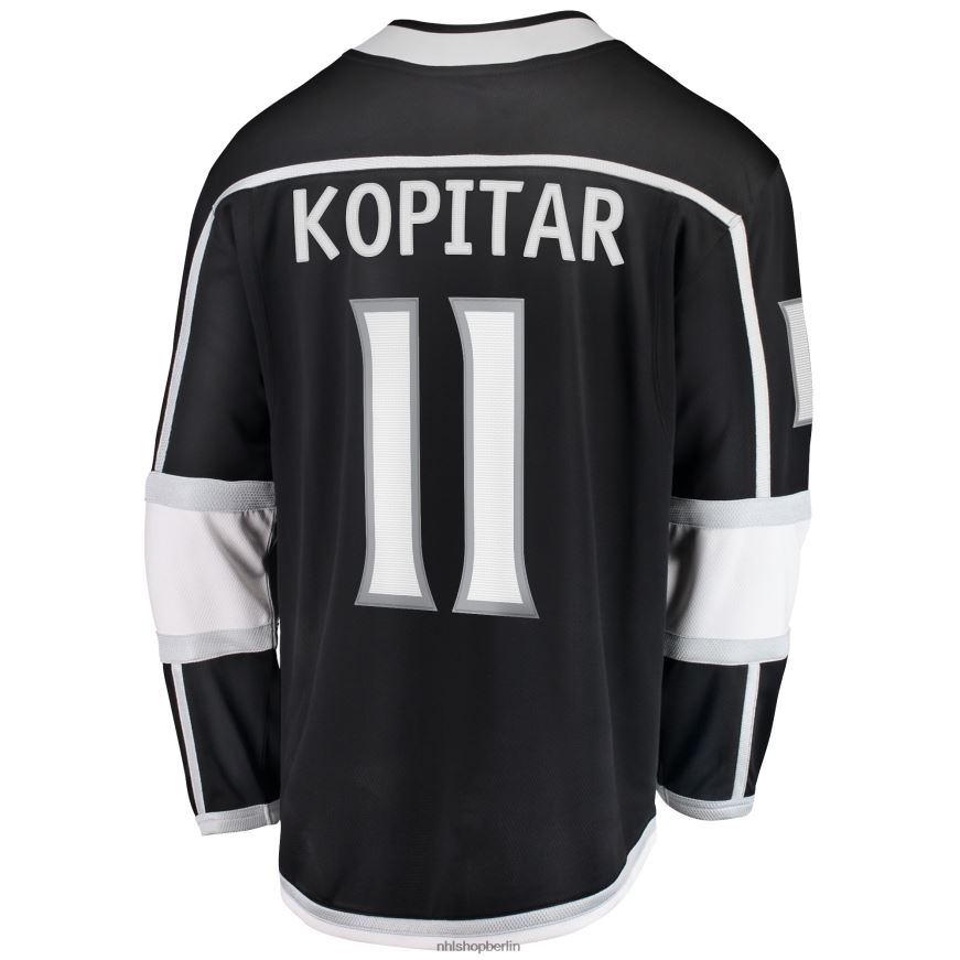 Männer NHL Los Angeles Kings Anze Kopitar Fanatics-gebrandetes schwarzes Home-Premier-Breakaway-Spielertrikot Kleidung BF680T21