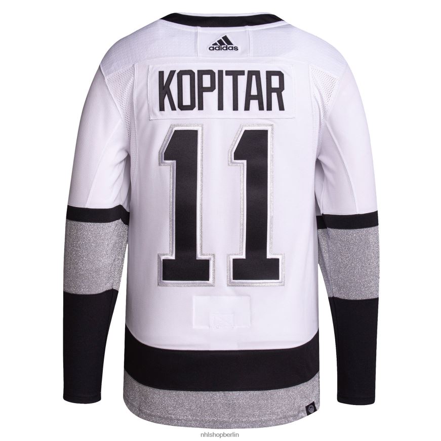 Männer NHL Los Angeles Kings Anze Kopitar adidas Weiß 2021/22 Alternative Primegreen authentisches Profispieler-Trikot Kleidung BF680T257