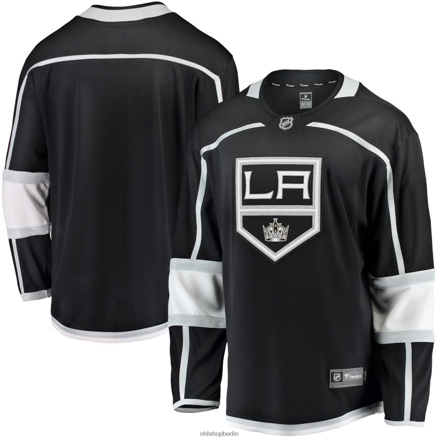 Männer NHL Los Angeles Kings Fanatics-gebrandetes schwarzes Breakaway-Heimtrikot 2020/21 Kleidung BF680T236