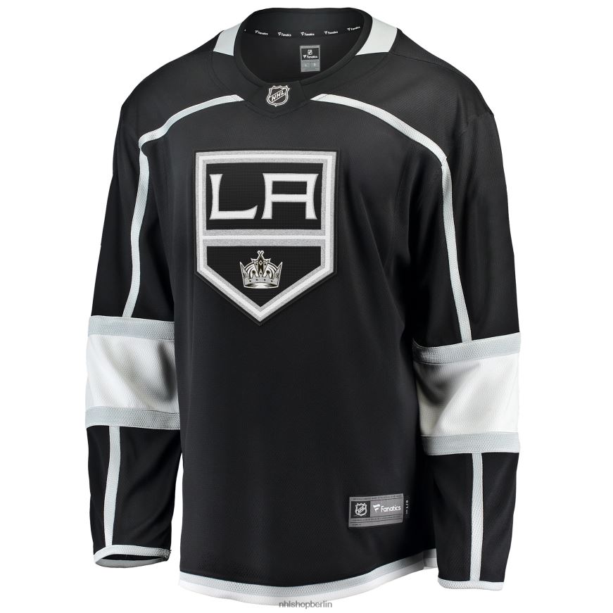 Männer NHL Los Angeles Kings Fanatics-gebrandetes schwarzes Breakaway-Heimtrikot 2020/21 Kleidung BF680T236