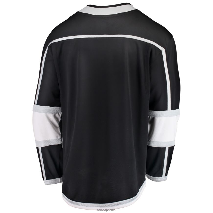 Männer NHL Los Angeles Kings Fanatics-gebrandetes schwarzes Breakaway-Heimtrikot 2020/21 Kleidung BF680T236