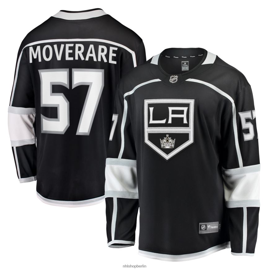 Männer NHL Los Angeles Kings Jacob Moverare Fanatics-gebrandetes schwarzes Home-Breakaway-Spielertrikot Kleidung BF680T2285