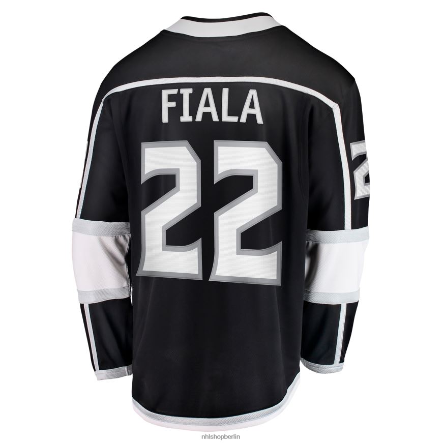 Männer NHL Los Angeles Kings Kevin Fiala-Fanatiker-Heimtrikot mit Fanatics-Logo in Schwarz Kleidung BF680T405