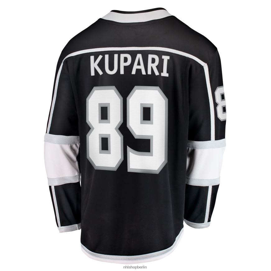 Männer NHL Los Angeles Kings Rasmus Kupari Fanatics-gebrandetes schwarzes Home-Breakaway-Spielertrikot Kleidung BF680T1973