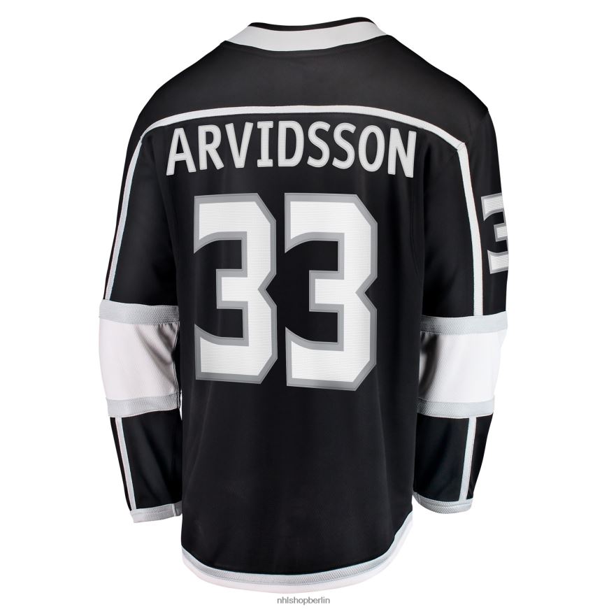 Männer NHL Los Angeles Kings Viktor Arvidsson Fanatics-gebrandetes schwarzes Heim-Ausreißer-Spielertrikot Kleidung BF680T1300