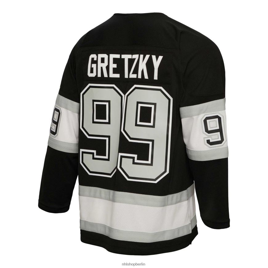 Männer NHL Los Angeles Kings Wayne Gretzky Mitchell  Ness schwarzes 1992 Blue Line Player-Trikot Kleidung BF680T142