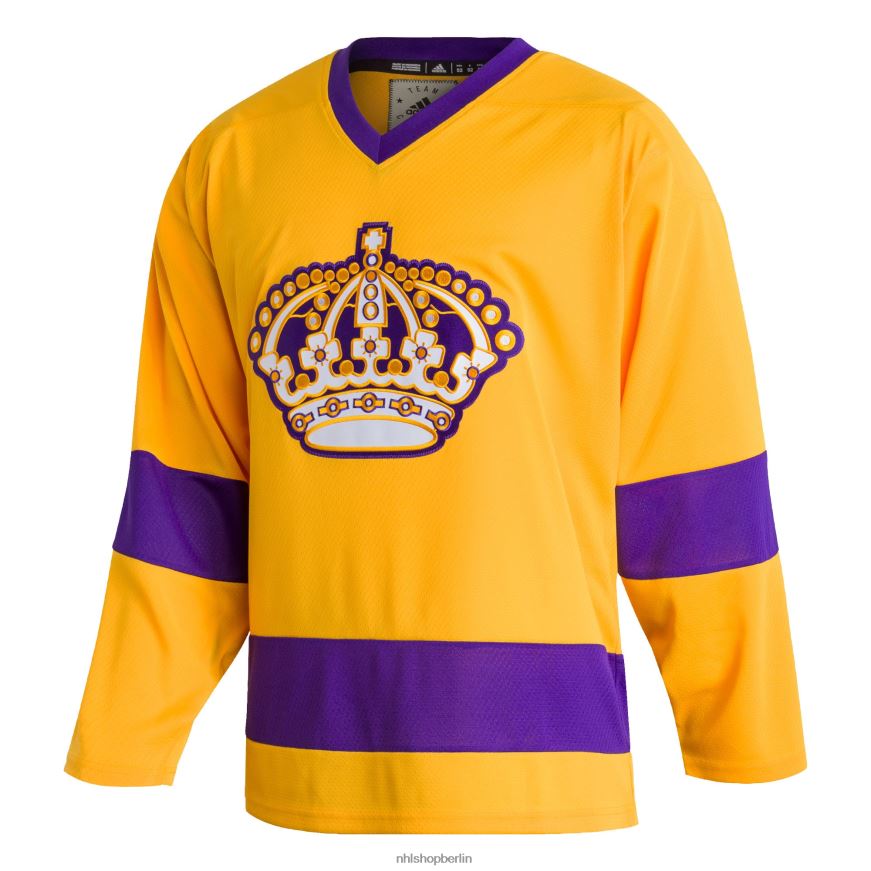 Männer NHL Los Angeles Kings adidas Gold Team Classics authentisches leeres Trikot Kleidung BF680T762