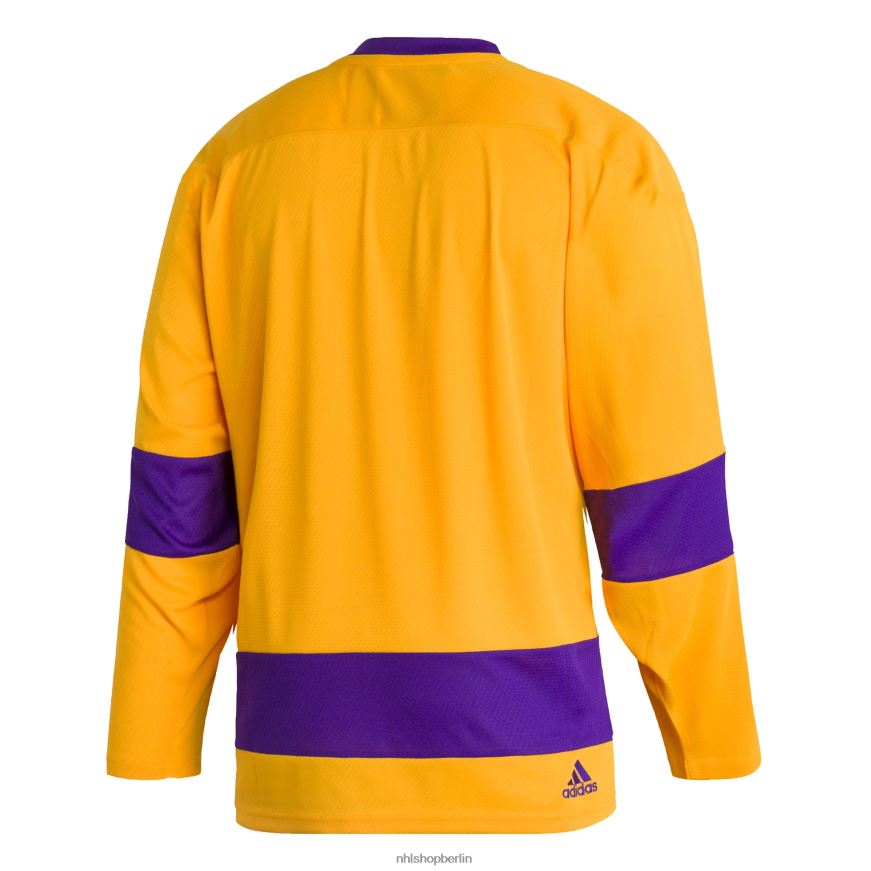 Männer NHL Los Angeles Kings adidas Gold Team Classics authentisches leeres Trikot Kleidung BF680T762