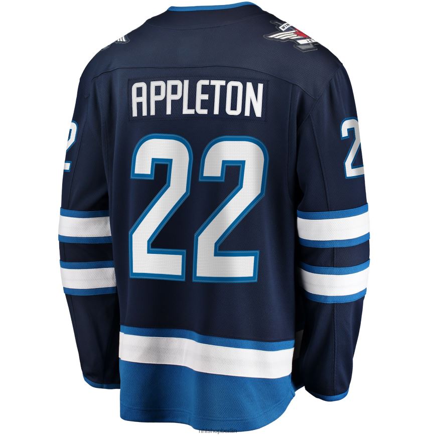 Männer NHL Marineblaues Breakaway-Heimtrikot der Winnipeg Jets Mason Appleton Fanatics Kleidung BF680T1479