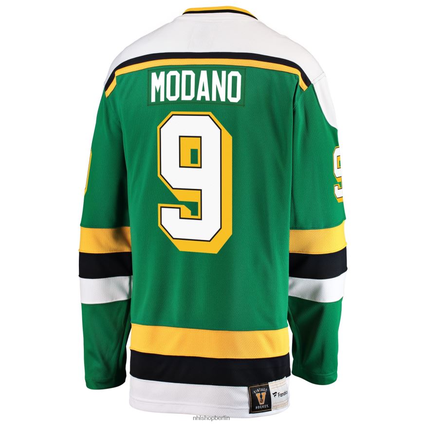 Männer NHL Minnesota North Stars Mike Modano Fanatics gebrandetes grünes Premier Breakaway-Spielertrikot im Ruhestand Kleidung BF680T307