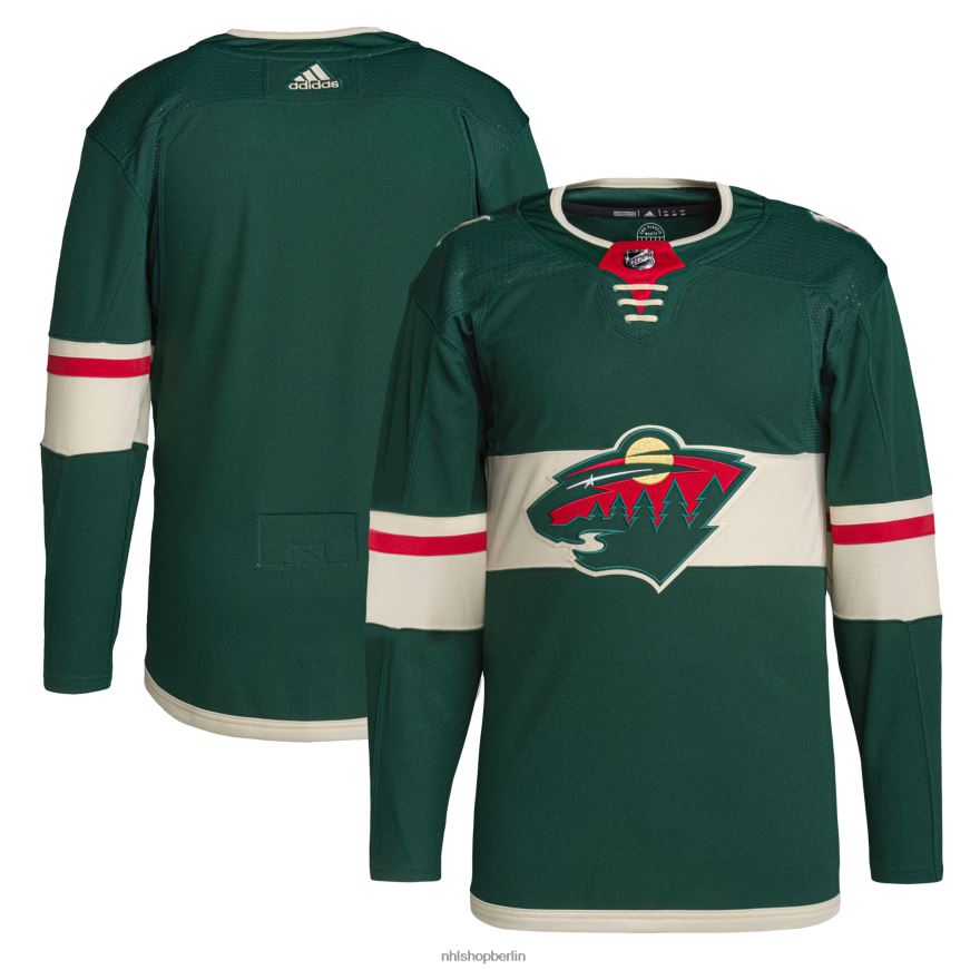 Männer NHL Minnesota Wild Adidas Green Home Primegreen authentisches Pro-Trikot Kleidung BF680T804