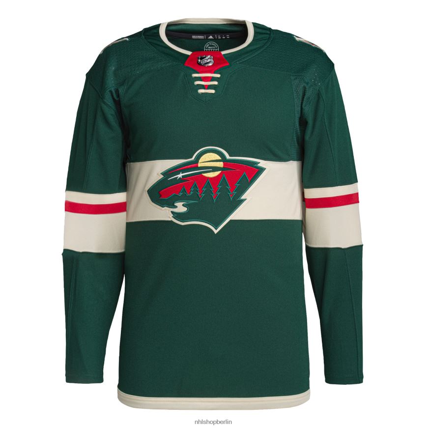 Männer NHL Minnesota Wild Adidas Green Home Primegreen authentisches Pro-Trikot Kleidung BF680T804