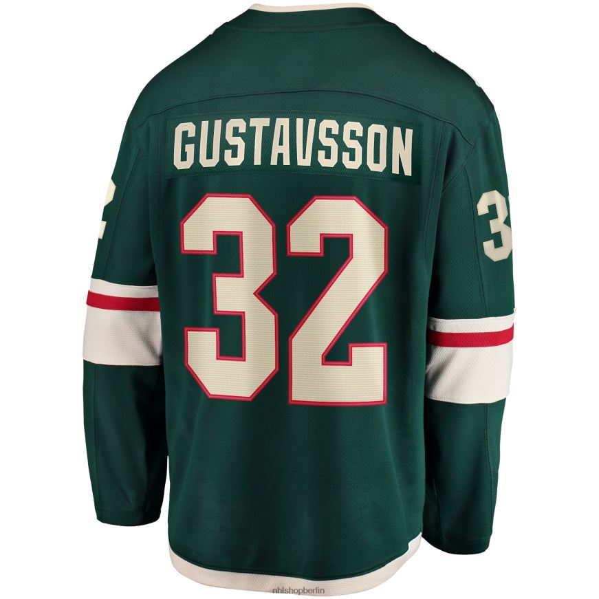 Männer NHL Minnesota Wild Filip Gustavsson Fanatics-gebrandetes grünes Home-Breakaway-Spielertrikot Kleidung BF680T540