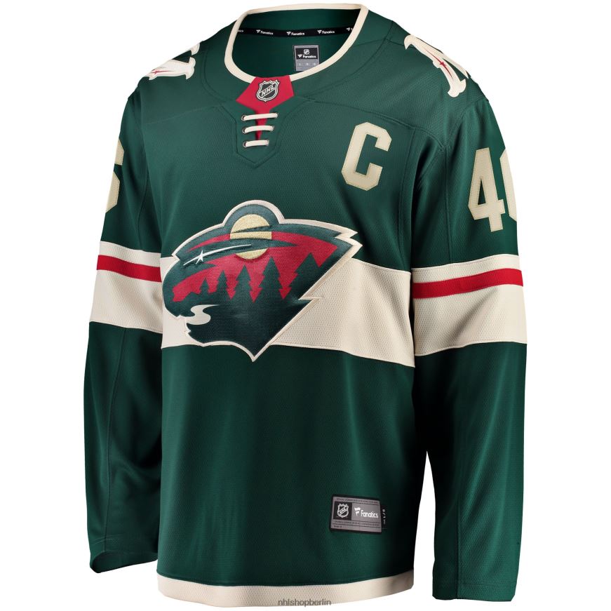 Männer NHL Minnesota Wild Jared Spurgeon grünes Home-Breakaway-Spielertrikot Kleidung BF680T2256