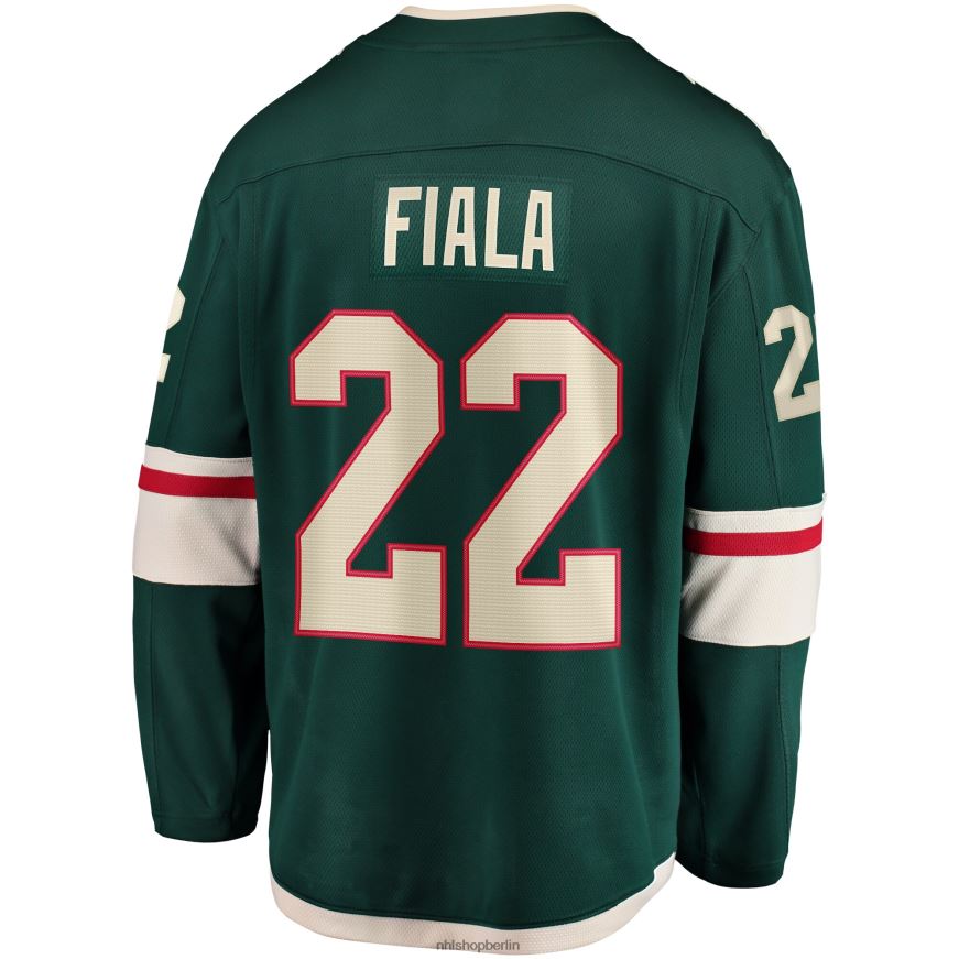 Männer NHL Minnesota Wild Kevin Fiala Fanatics-gebrandetes grünes Home-Breakaway-Spielertrikot Kleidung BF680T1307