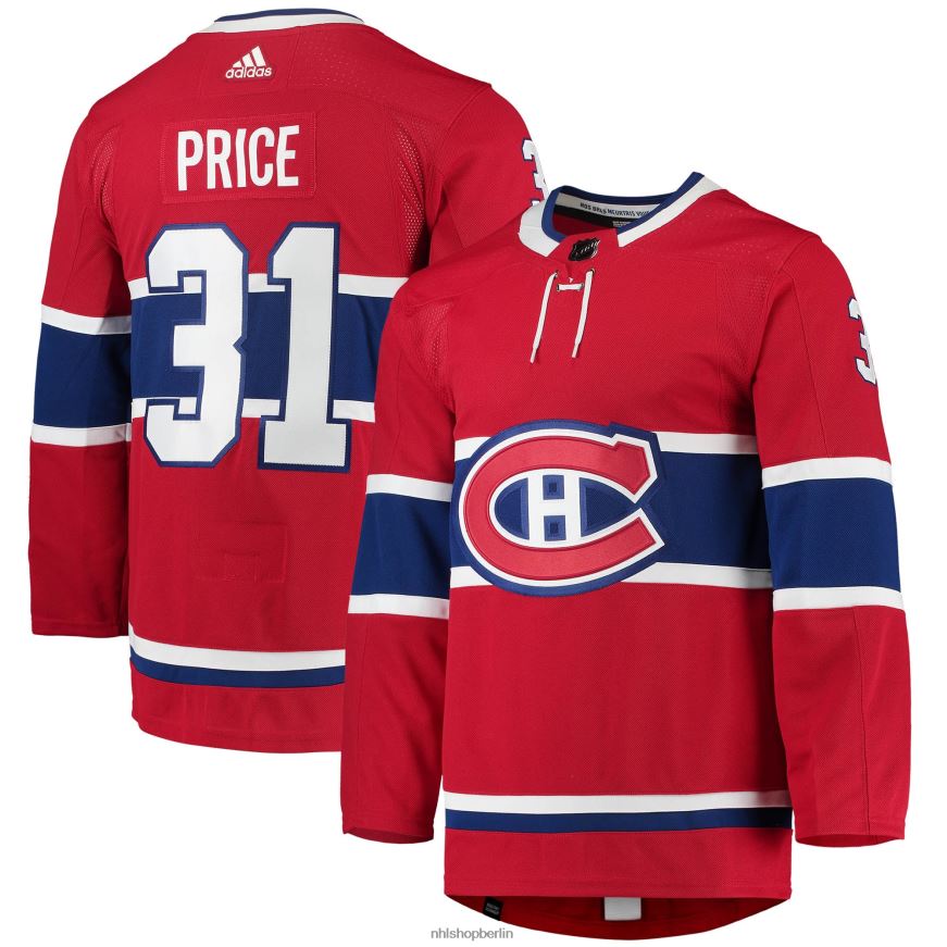 Männer NHL Montreal Canadiens Carey Price adidas Red Home Primegreen Authentisches Pro-Spieler-Trikot Kleidung BF680T468