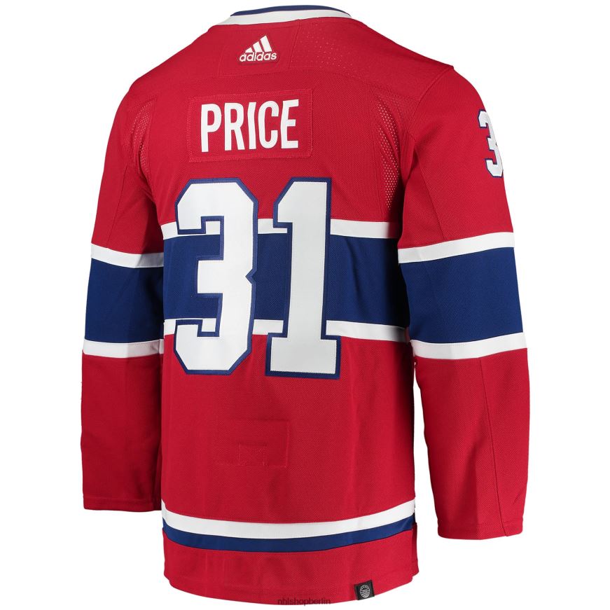 Männer NHL Montreal Canadiens Carey Price adidas Red Home Primegreen Authentisches Pro-Spieler-Trikot Kleidung BF680T468