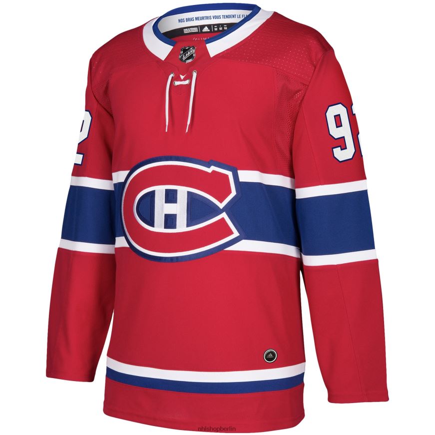 Männer NHL Montreal Canadiens Jonathan Drouin adidas rotes authentisches Spielertrikot Kleidung BF680T2037