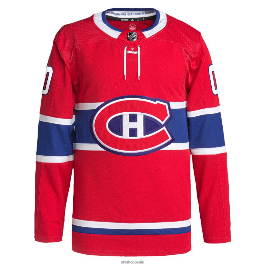 Männer NHL Montreal Canadiens adidas Red Home Primegreen Authentic Pro Custom Trikot Kleidung BF680T1951