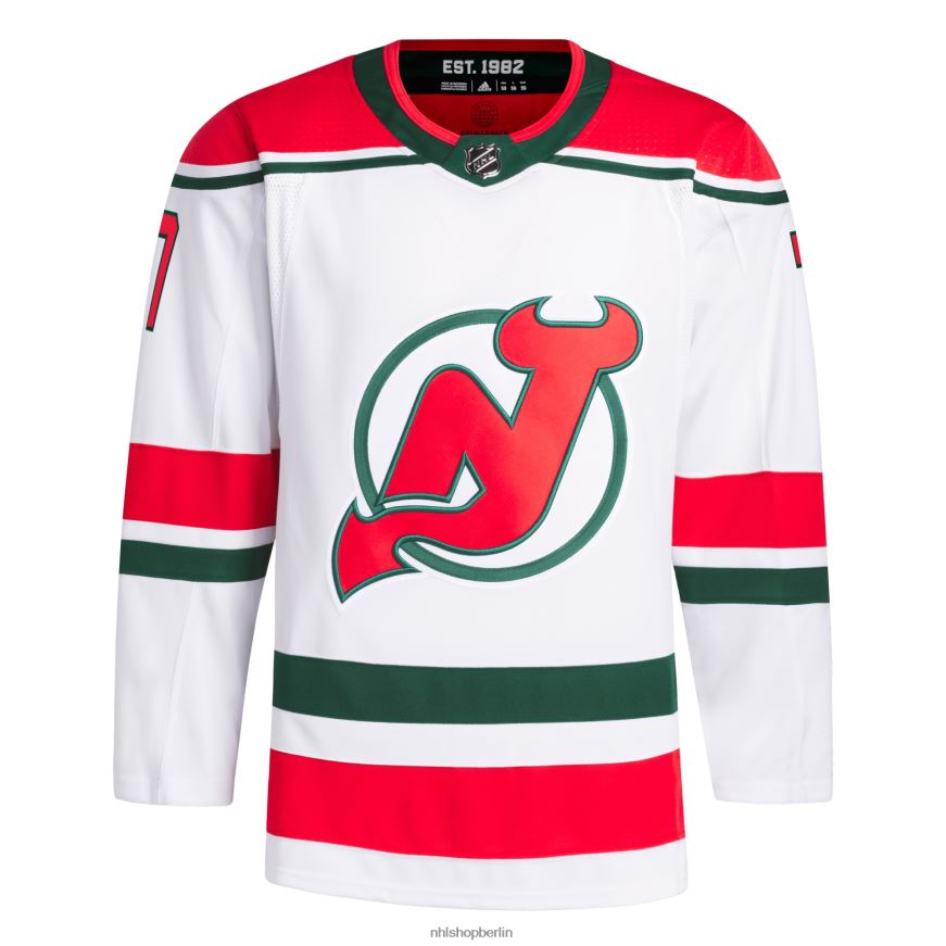 Männer NHL New Jersey Devils Dougie Hamilton adidas Weiß 2022/23 Heritage Primegreen authentisches Pro-Trikot Kleidung BF680T200