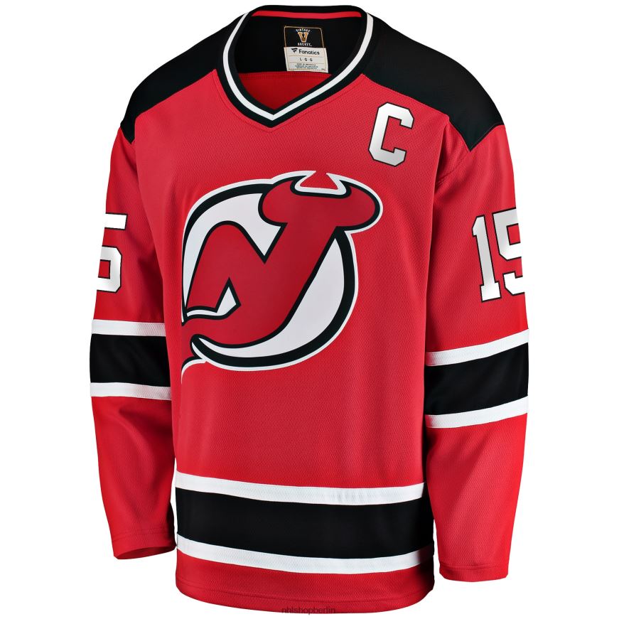 Männer NHL New Jersey Devils Jamie Langenbrunner Fanatics gebrandetes rotes Premier Breakaway-Spielertrikot im Ruhestand Kleidung BF680T838