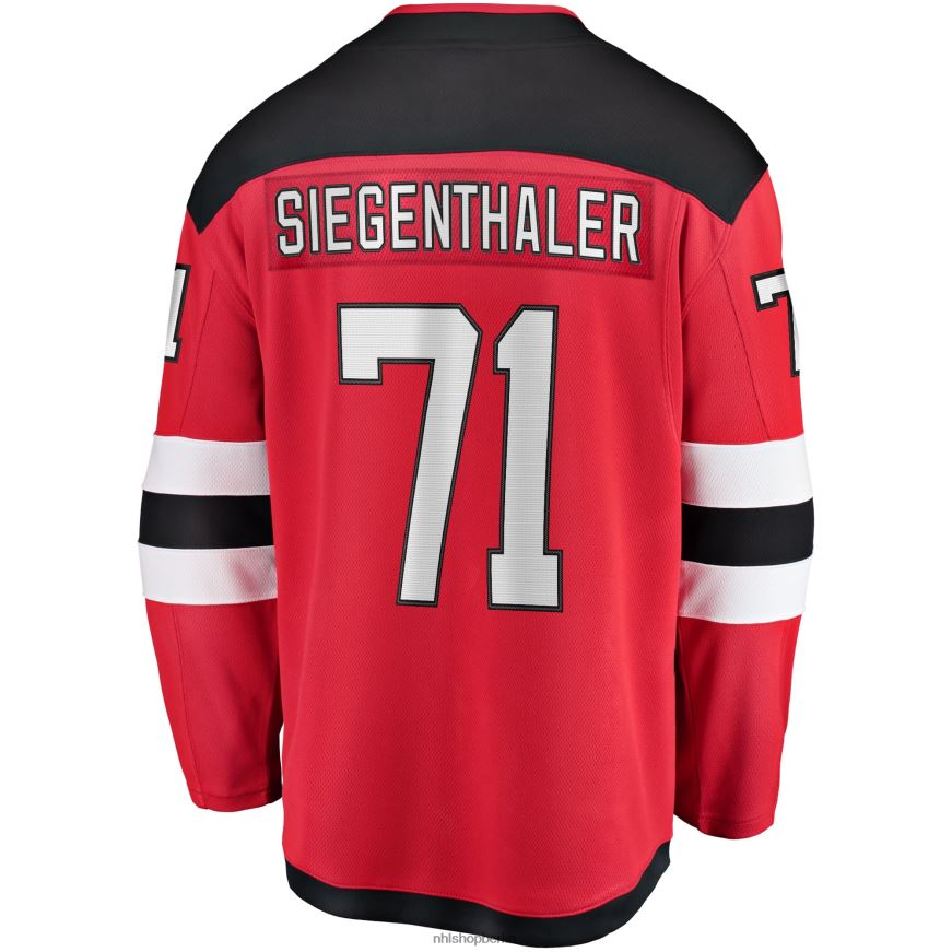 Männer NHL New Jersey Devils Jonas Siegenthaler Fanatics-gebrandetes rotes Home-Breakaway-Spielertrikot Kleidung BF680T1218