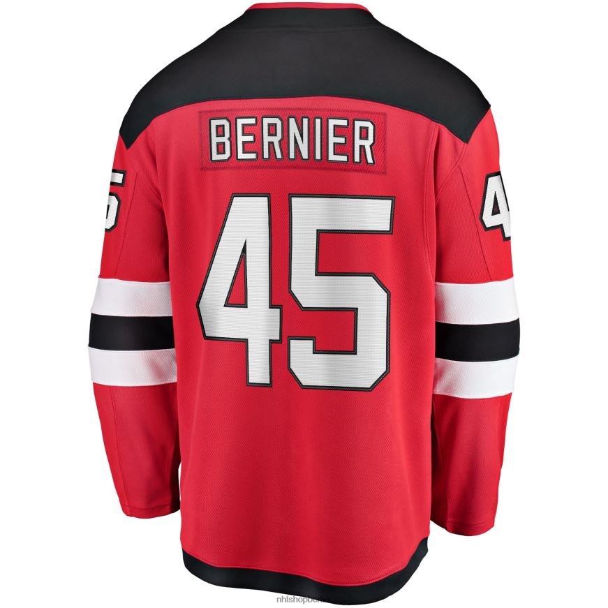 Männer NHL New Jersey Devils Jonathan Bernier Fanatics-gebrandetes rotes Breakaway-Spielertrikot Kleidung BF680T2318