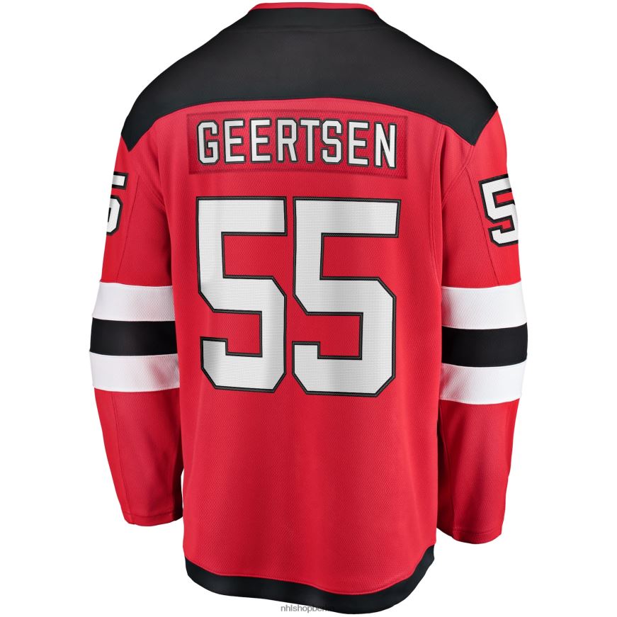 Männer NHL New Jersey Devils Mason Geertsen Fanatics-gebrandetes rotes Home-Breakaway-Spielertrikot Kleidung BF680T2441