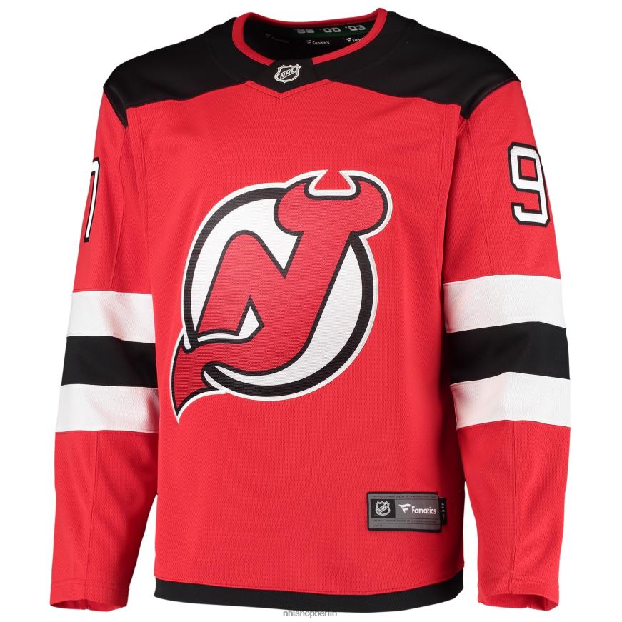 Männer NHL New Jersey Devils Nikita Gusev Fanatics gebrandetes rotes 2020/21 Breakaway-Spieler-Heimtrikot Kleidung BF680T1561