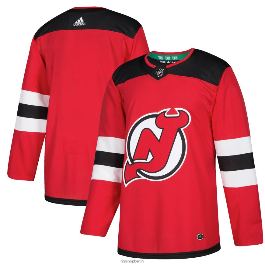 Männer NHL New Jersey Devils adidas Red Home Authentic Blank Jersey Kleidung BF680T1061