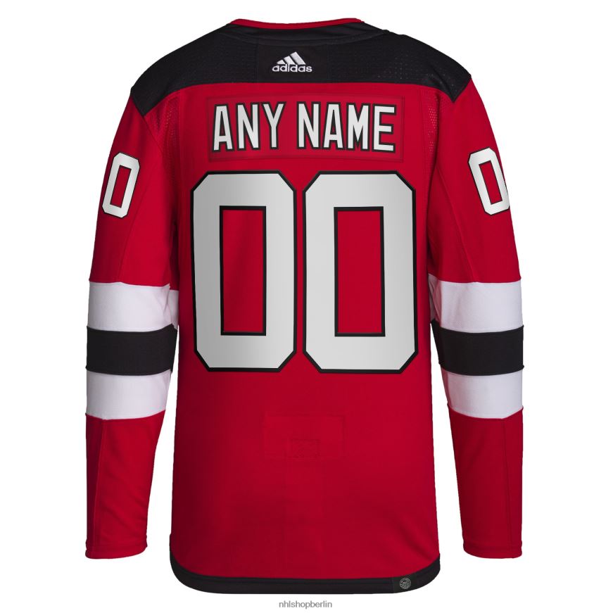 Männer NHL New Jersey Devils adidas Red Home Primegreen Authentic Pro Custom Jersey Kleidung BF680T2334