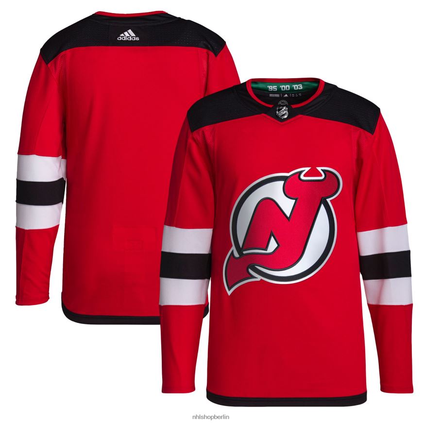 Männer NHL New Jersey Devils adidas Red Home Primegreen authentisches Pro-Trikot Kleidung BF680T1141