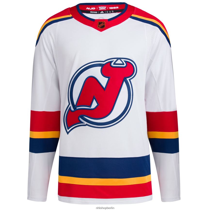 Männer NHL New Jersey Devils adidas White Reverse Retro 20 Authentic Blank Jersey Kleidung BF680T510