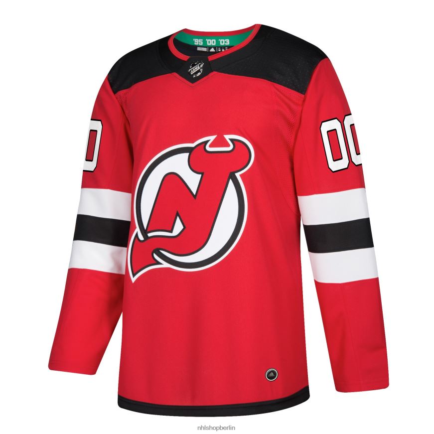 Männer NHL New Jersey Devils adidas rotes authentisches individuelles Trikot Kleidung BF680T294