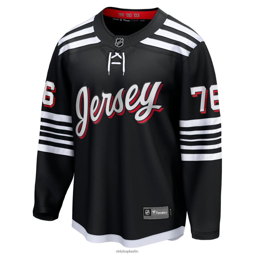 Männer NHL New Jersey Devils pk Schwarzes Alternative-Premier-Breakaway-Spielertrikot mit Subban-Fanatiker-Logo Kleidung BF680T534