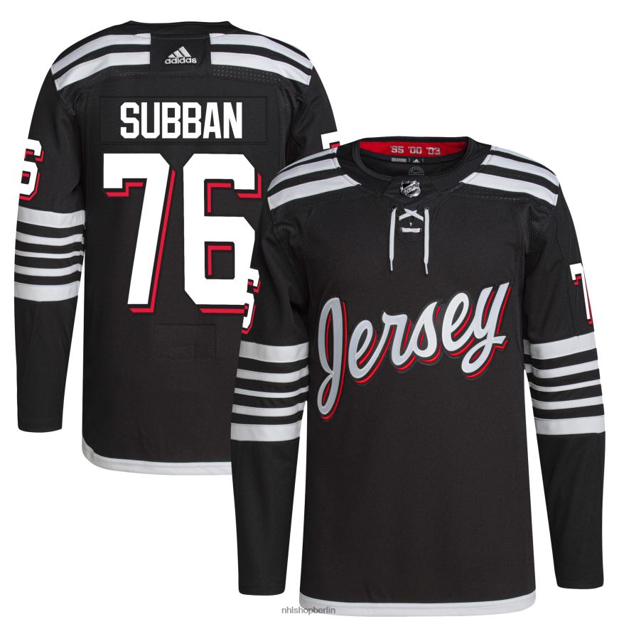 Männer NHL New Jersey Devils pk Subban adidas Schwarz 2021/22 Alternative Primegreen authentisches Pro-Spieler-Trikot Kleidung BF680T2347