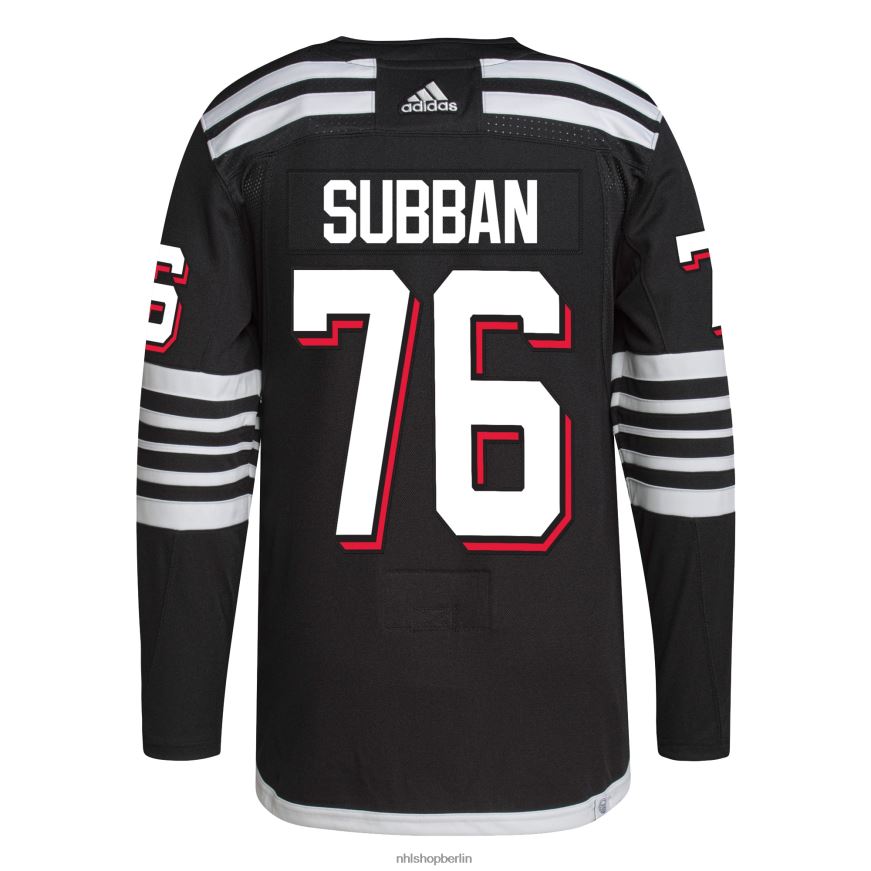 Männer NHL New Jersey Devils pk Subban adidas Schwarz 2021/22 Alternative Primegreen authentisches Pro-Spieler-Trikot Kleidung BF680T2347