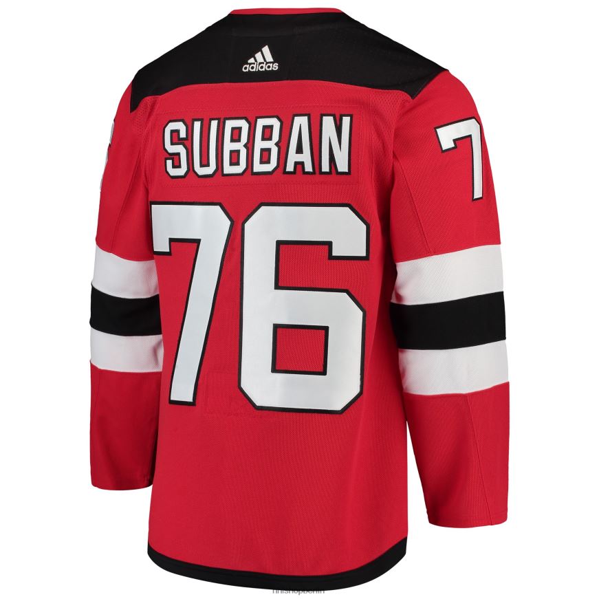 Männer NHL New Jersey Devils pk Subban adidas rotes authentisches Heimspielertrikot Kleidung BF680T2065