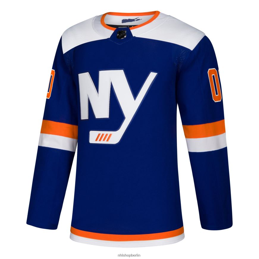 Männer NHL New York Islanders adidas Blue Alternative Authentic Custom Trikot Kleidung BF680T2211