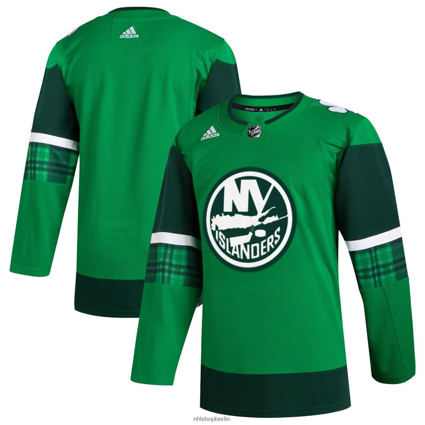 Männer NHL New York Islanders adidas Kelly Green 2023 St Patricks Day Primegreen authentisches Trikot Kleidung BF680T653