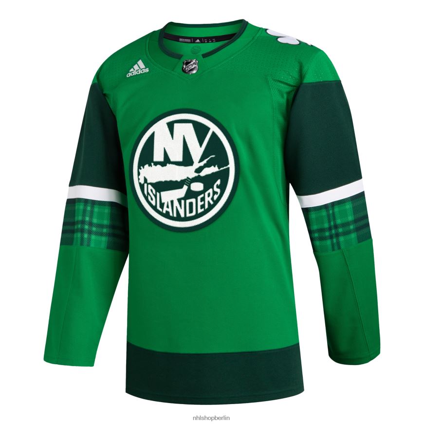 Männer NHL New York Islanders adidas Kelly Green 2023 St Patrick\s Day Primegreen authentisches Trikot Kleidung BF680T653