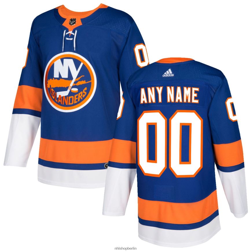 Männer NHL New York Islanders adidas Royal Authentic Custom Trikot Kleidung BF680T1978