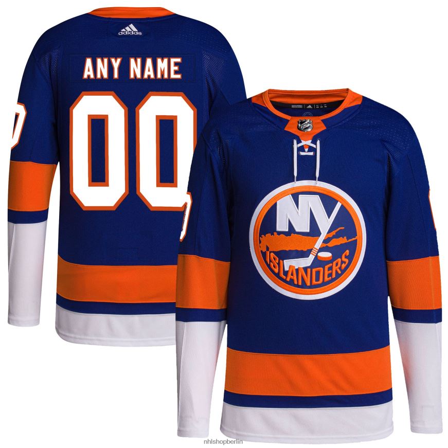 Männer NHL New York Islanders adidas Royal Home Primegreen Authentic Pro Custom Trikot Kleidung BF680T383