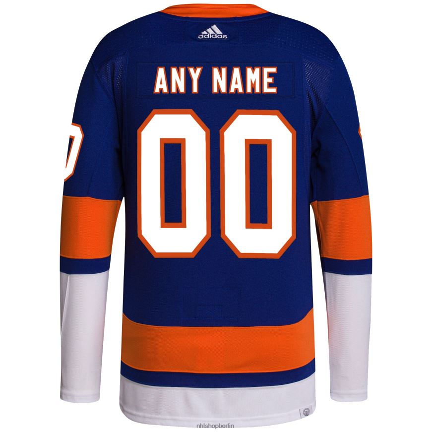 Männer NHL New York Islanders adidas Royal Home Primegreen Authentic Pro Custom Trikot Kleidung BF680T383